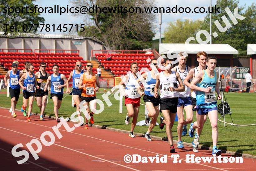 Mens senior 5000 metres, North Eastern Champs, Gateshead Stadium. Photo: David T. Hewitson/Sports for All Pics
